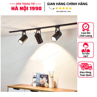 Combo 3 đèn led rọi ray chip led smd 7w + thanh ray 1m, đèn rọi ray trang trí shop, cửa hàng