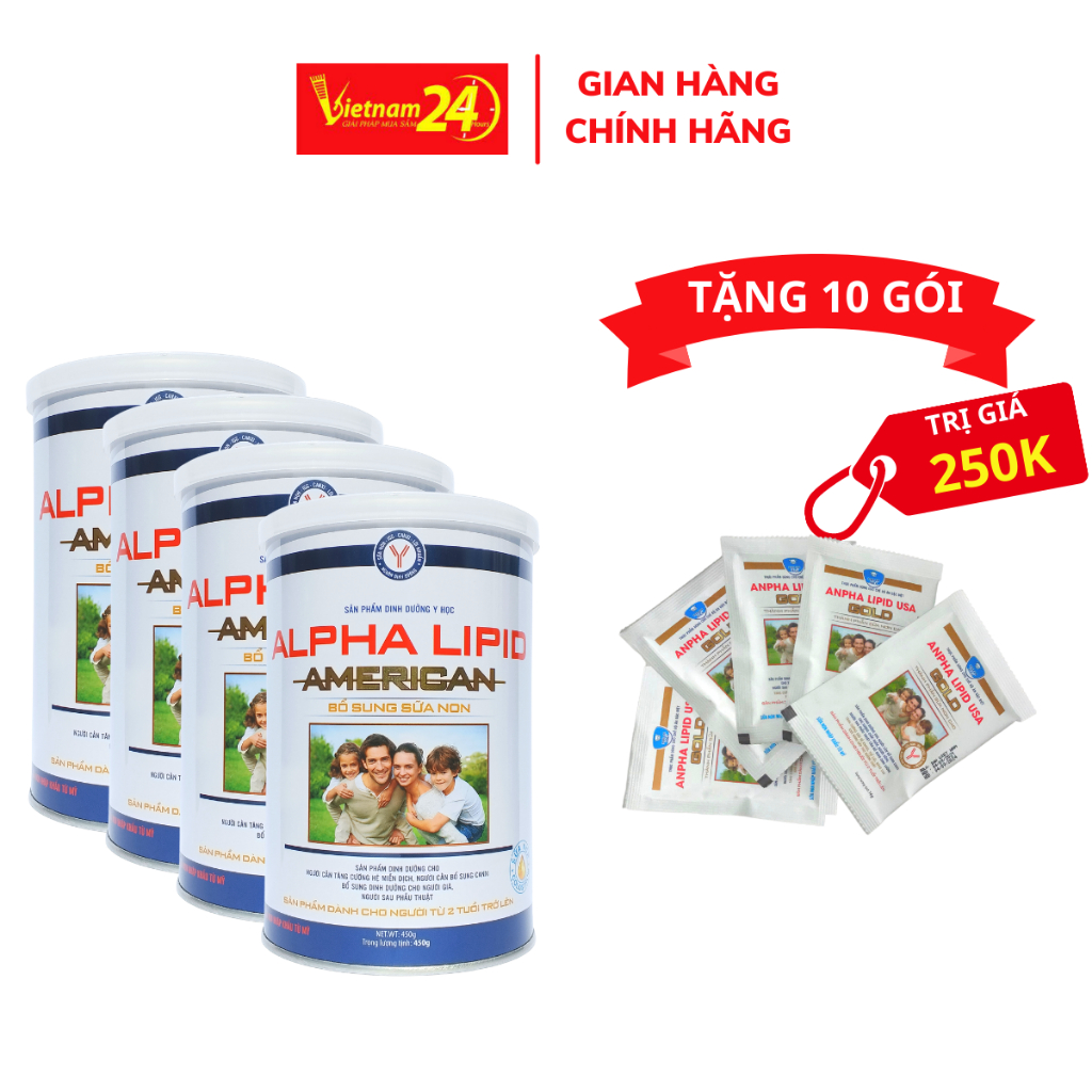 Sữa non Alpha Lipid Gold - VIETNAM24H - Tăng cường sức đề kháng, phòng ngừa loãng xương