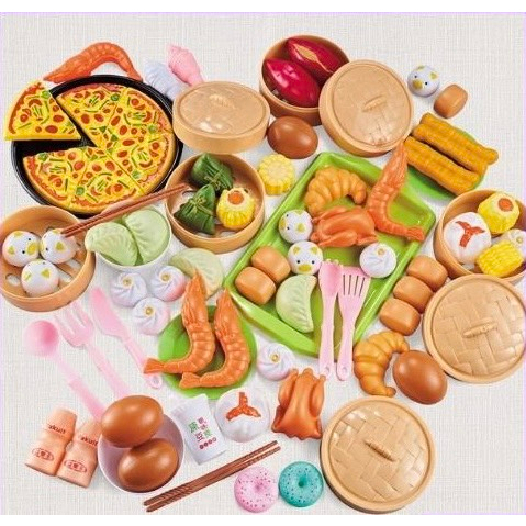 Bộ đồ chơi nhà bếp các loại, bộ đồ chơi bánh bao pizza, đồ chơi mô phỏng nấu ăn 82, 88 chi tiết cho bé