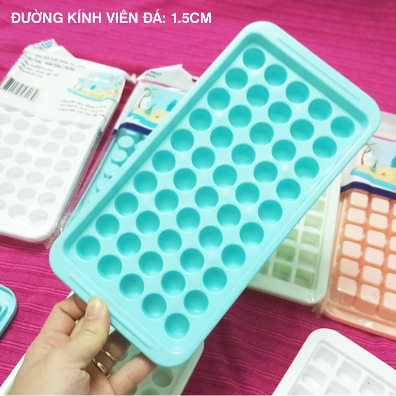 Khay làm đá tròn có nắp đậy Khuôn làm đá tròn đá bi - shopmaxre4