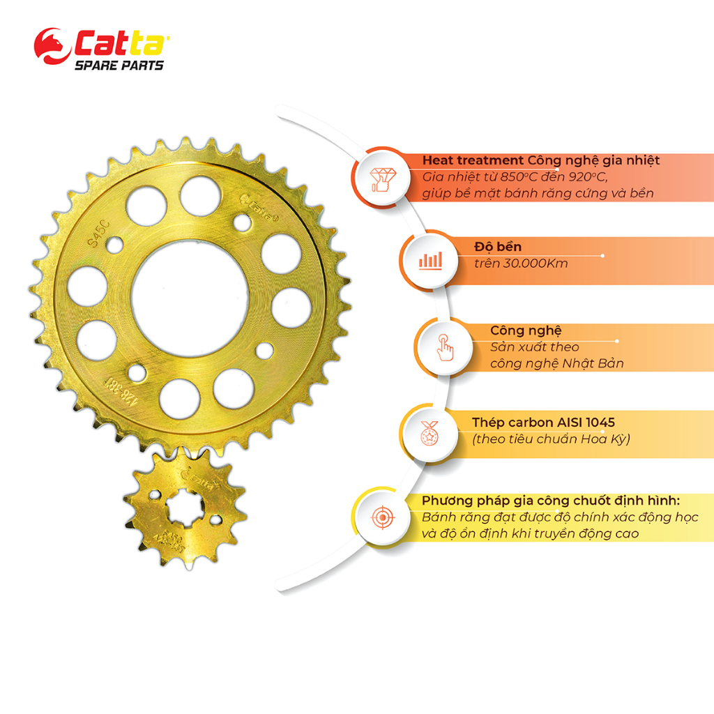 Nhông Sên Dĩa Winner, Winner X, Winner 150 tất cả các đời xe  - Nhông sên dĩa CATTA chất lượng cao