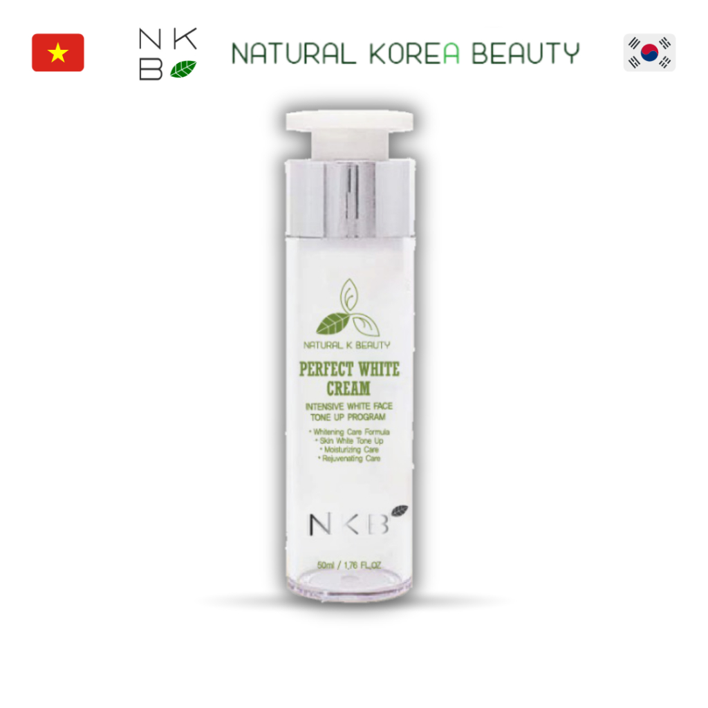 Kem dưỡng trắng da và chống tia UV chiết xuất rau má Hàn Quốc NKB Perfect White Cream 50ml | NKB Store