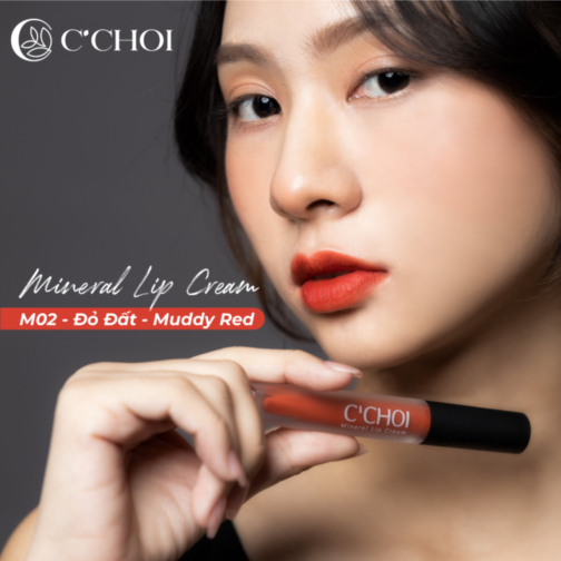 【ZiZi Mall】Son Kem Khoáng mềm mịn C’Choi Mineral 4gr chống nắng cho môi không chì, không chất độc hại