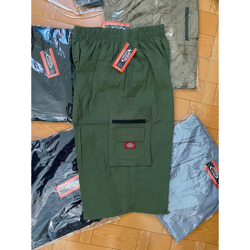 Quần Short Nam Chất kaki Cotton mềm mại Túi Hộp Lưng Thun Co Giãn From Rộng Thoải Mái Có Túi Khóa Kéo