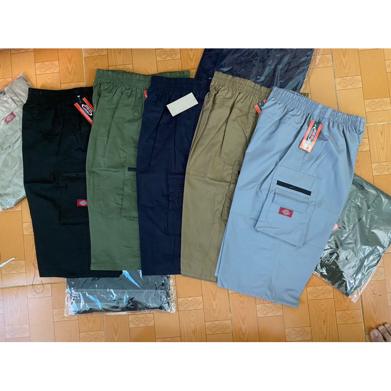 Quần Short Nam Chất kaki Cotton mềm mại Túi Hộp Lưng Thun Co Giãn From Rộng Thoải Mái Có Túi Khóa Kéo