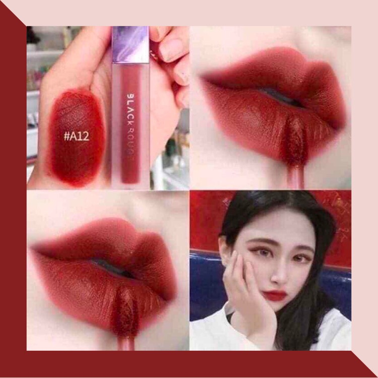 Son black rouge A12 đỏ nâu siêu lì son kem black rouge | BigBuy360 - bigbuy360.vn