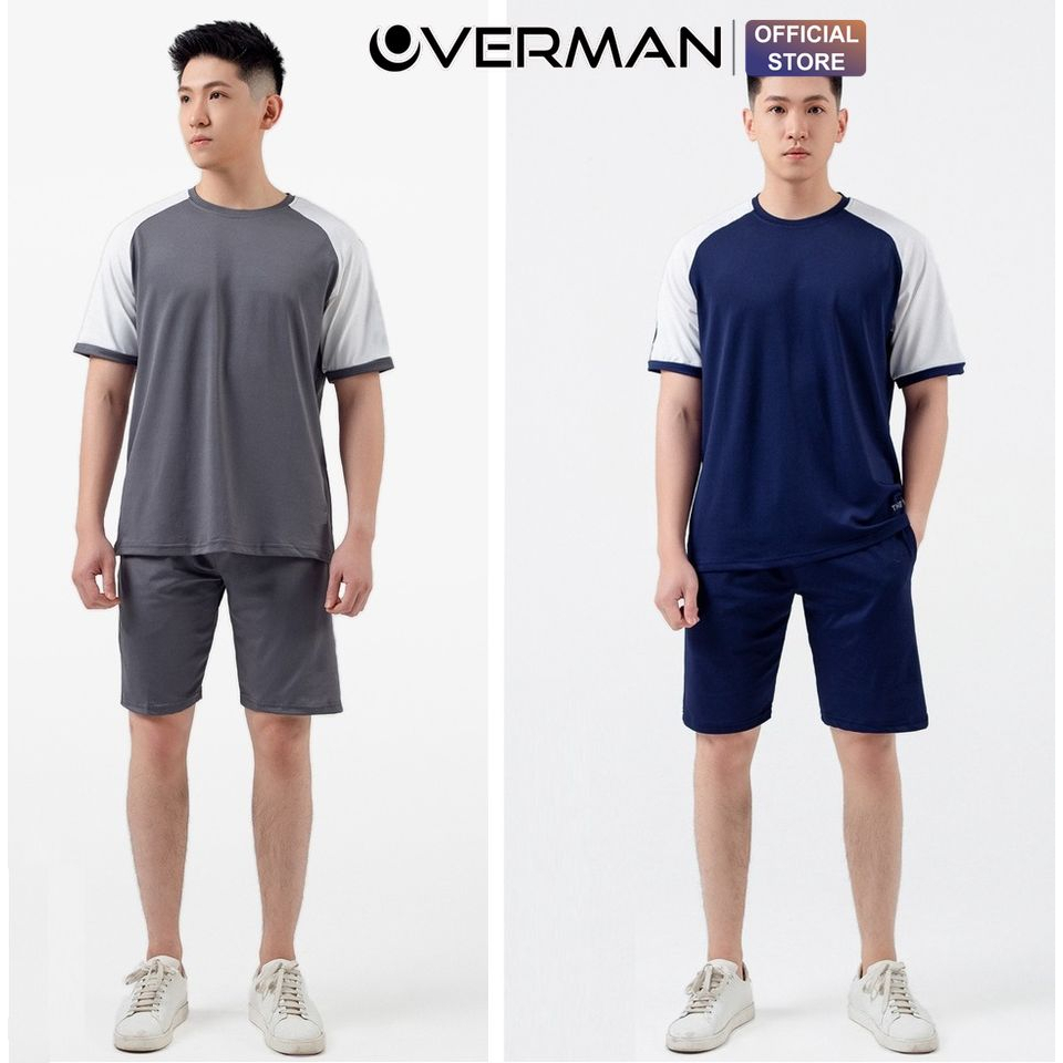 Bộ đồ nam thể thao nam mùa hè ngắn tay mặc nhà chất Poli cotton cao cấp co dãn 4 chiều  BO01 - Overman