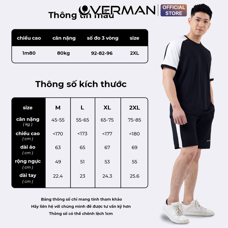 Bộ đồ nam thể thao nam mùa hè ngắn tay mặc nhà chất Poli cotton cao cấp co dãn 4 chiều  BO01 - Overman