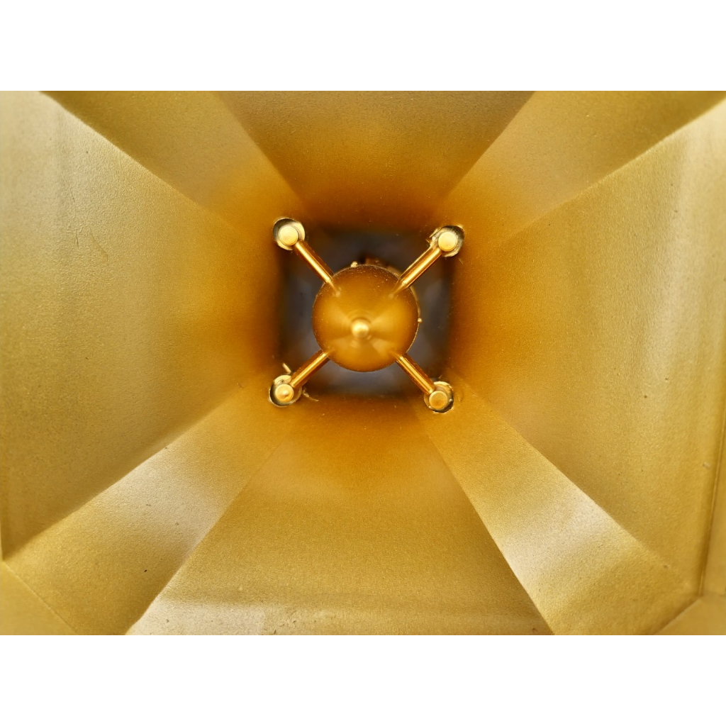 HỌNG KÈN HỎA TIỄN REN XOÁY 34MM SƠN MÀU ĐỒNG - KÍCH THƯỚC 20X20CM - GIÁ 1 CÁI