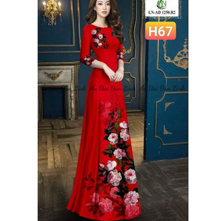 Áo dài in 3d đẹp - áo dài đan linh