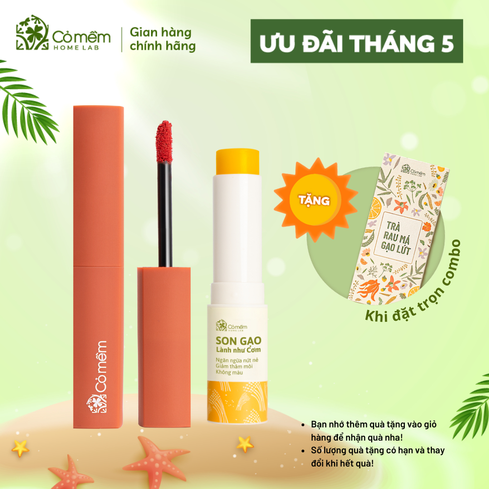 Combo Son Kem Nhung Và Son Dưỡng Không Silicone Mềm Mượt