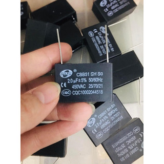 10 con tụ quạt 2uf/450vac đen 2 chân kim