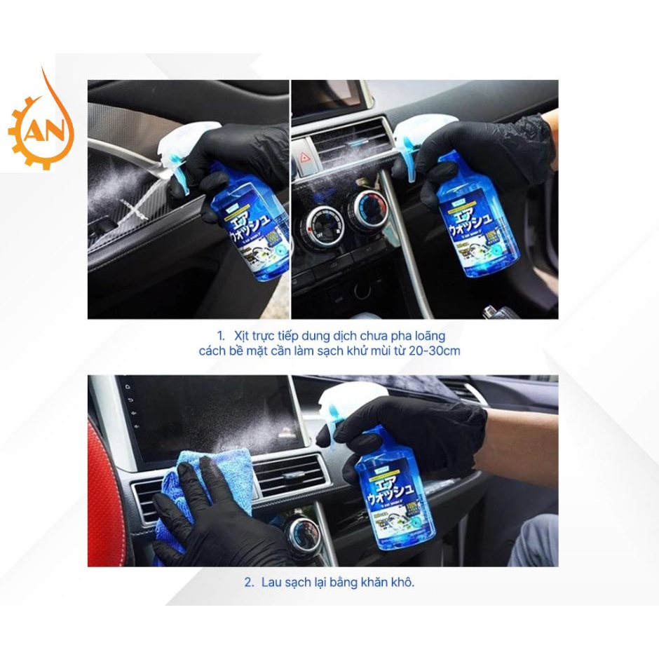 Chai xịt khử mùi và vệ sinh nội thất xe ô tô JP24 Air Wash 300ml