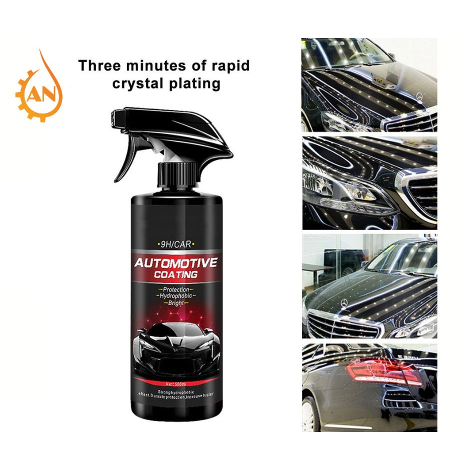 Bình xịt phủ sơn đánh bóng xe hơi Nano 9H dung tích 500ml - tặng kèm khăn