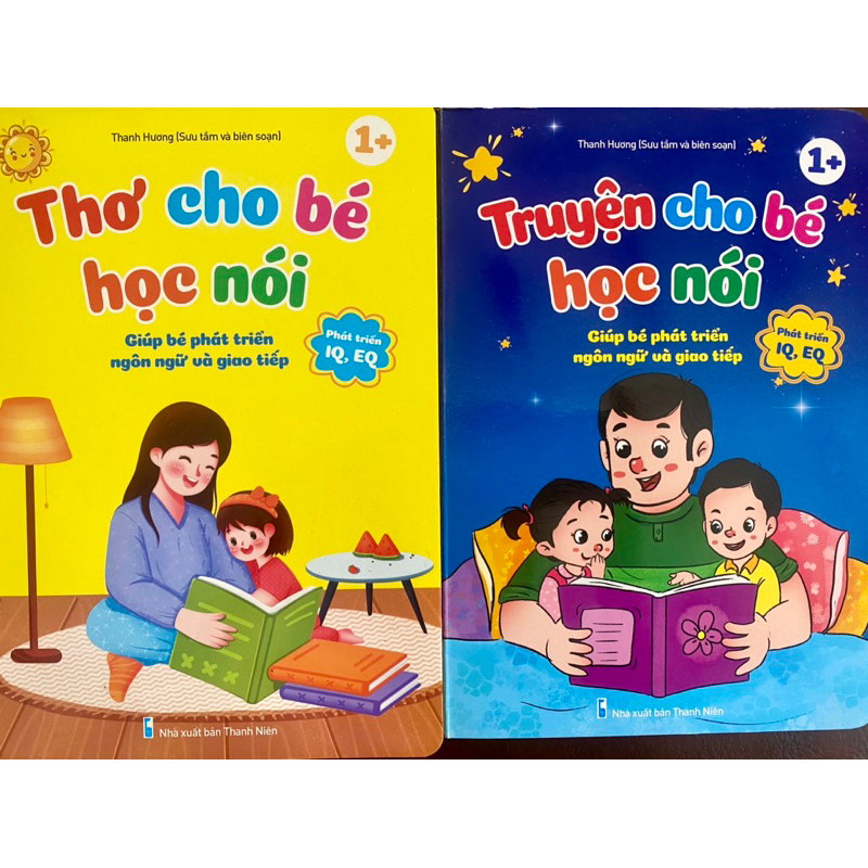 Sách Combo 2 quyển bìa cứng Thơ truyên cho bé học nói không thấm nước