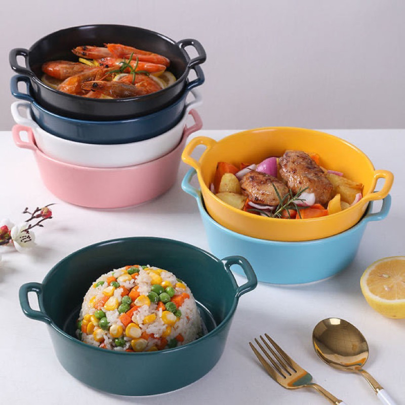 Bát Sứ 2 Tai Sâu Lòng, Ăn Mì, Phở, Decor Bàn Ăn Dễ Thương