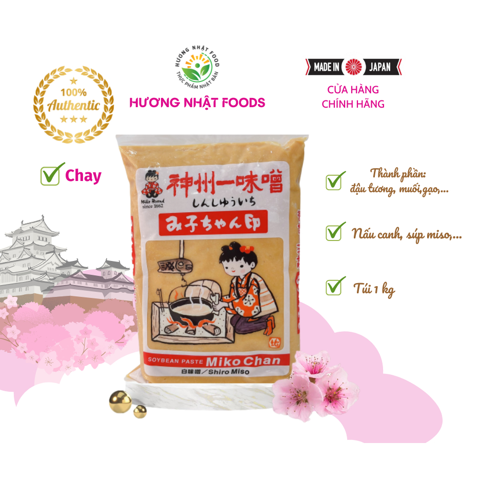 Đậu Tương MIKO CHAN MISO Nhật Bản 1KG - Dùng Được Chay Mặn
