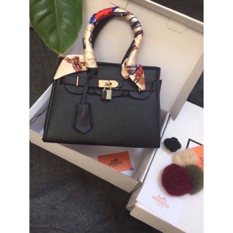 Túi xách nữ công sở cầm tay tặng kèm khăn có dây deo chéo chât da mêm sang chảnh mã 1016