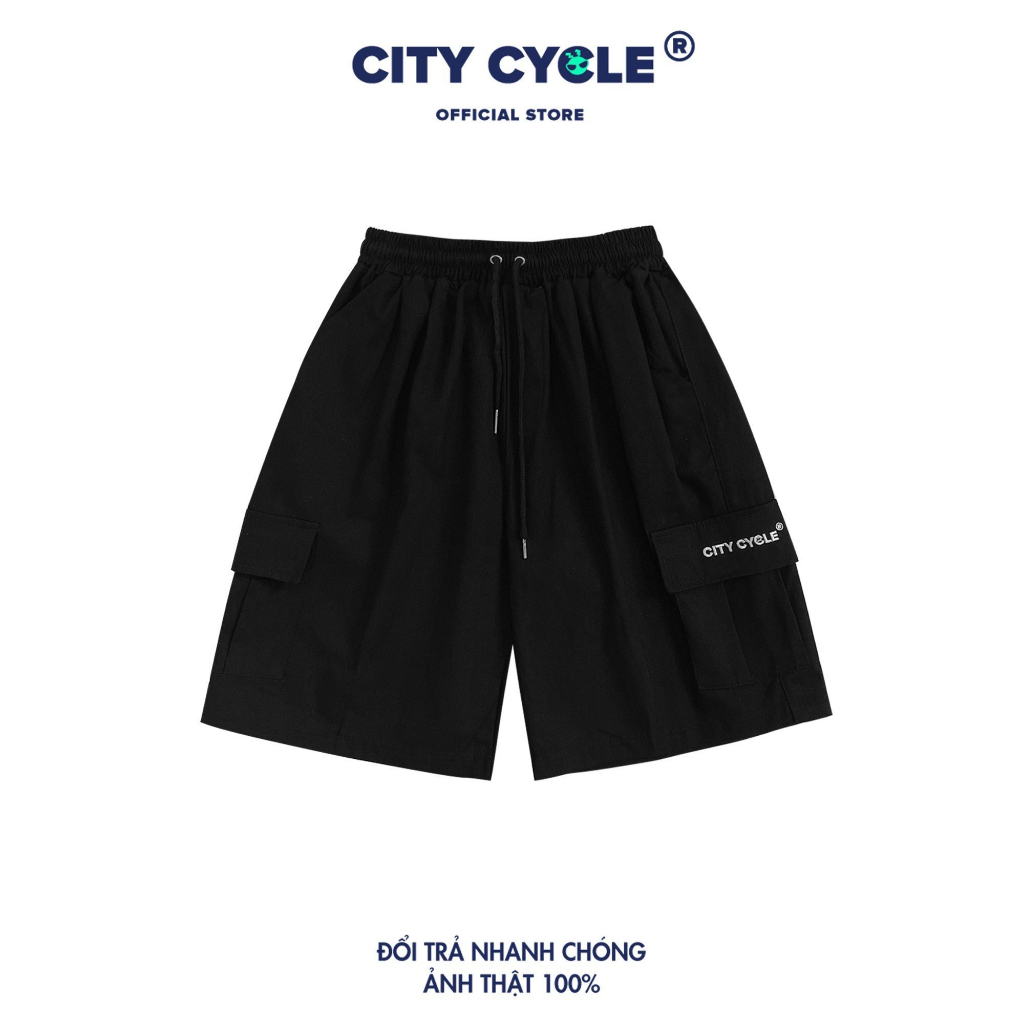 Quần Short Local Brand Túi Hộp Kaki City Cycle form rộng oversize unisex