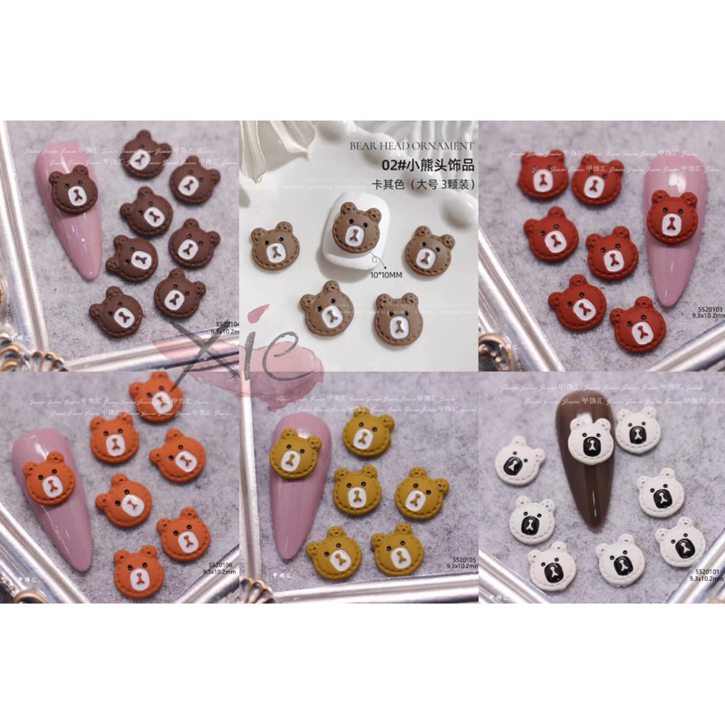 Set charm gấu Hàn Quốc cao cấp - charm trang trí móng tay 🐻🐻‍❄️