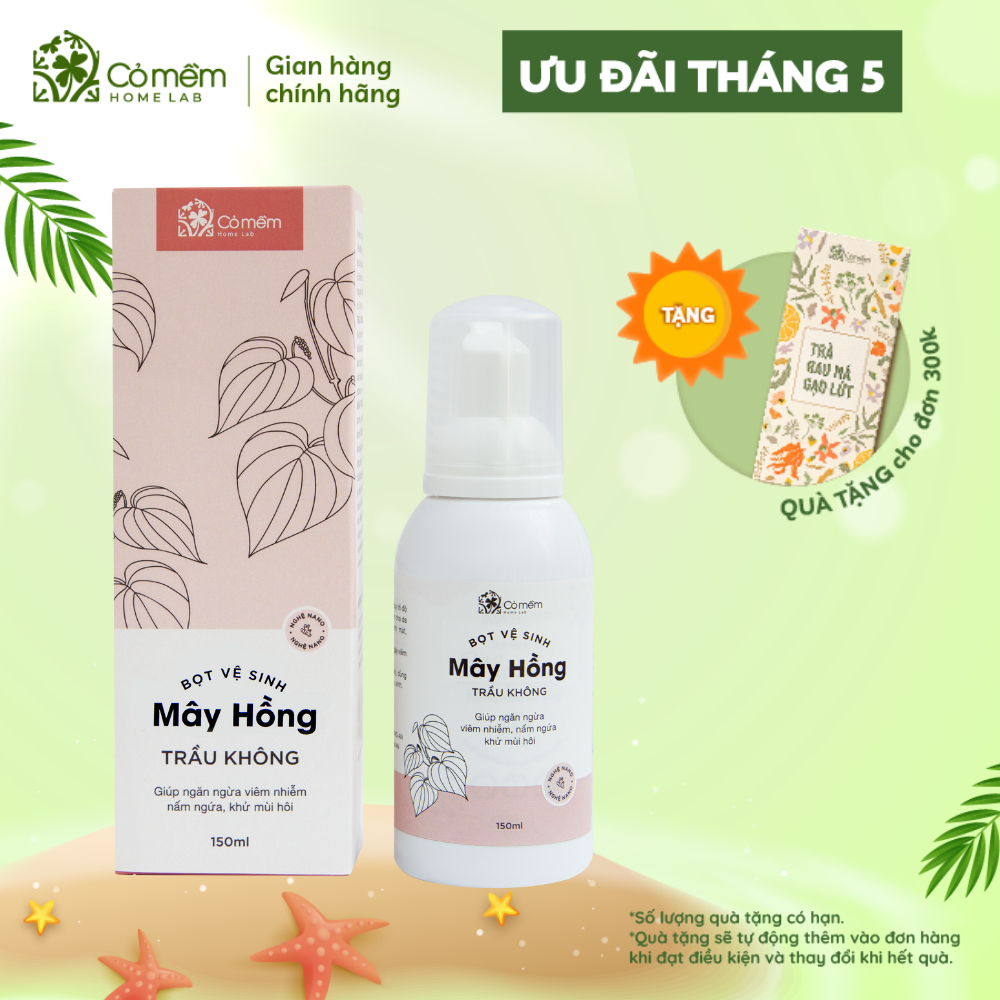 Bọt Vệ Sinh Phụ Nữ Mây Hồng Tinh Chất Trầu Không Cỏ Mềm 150ml