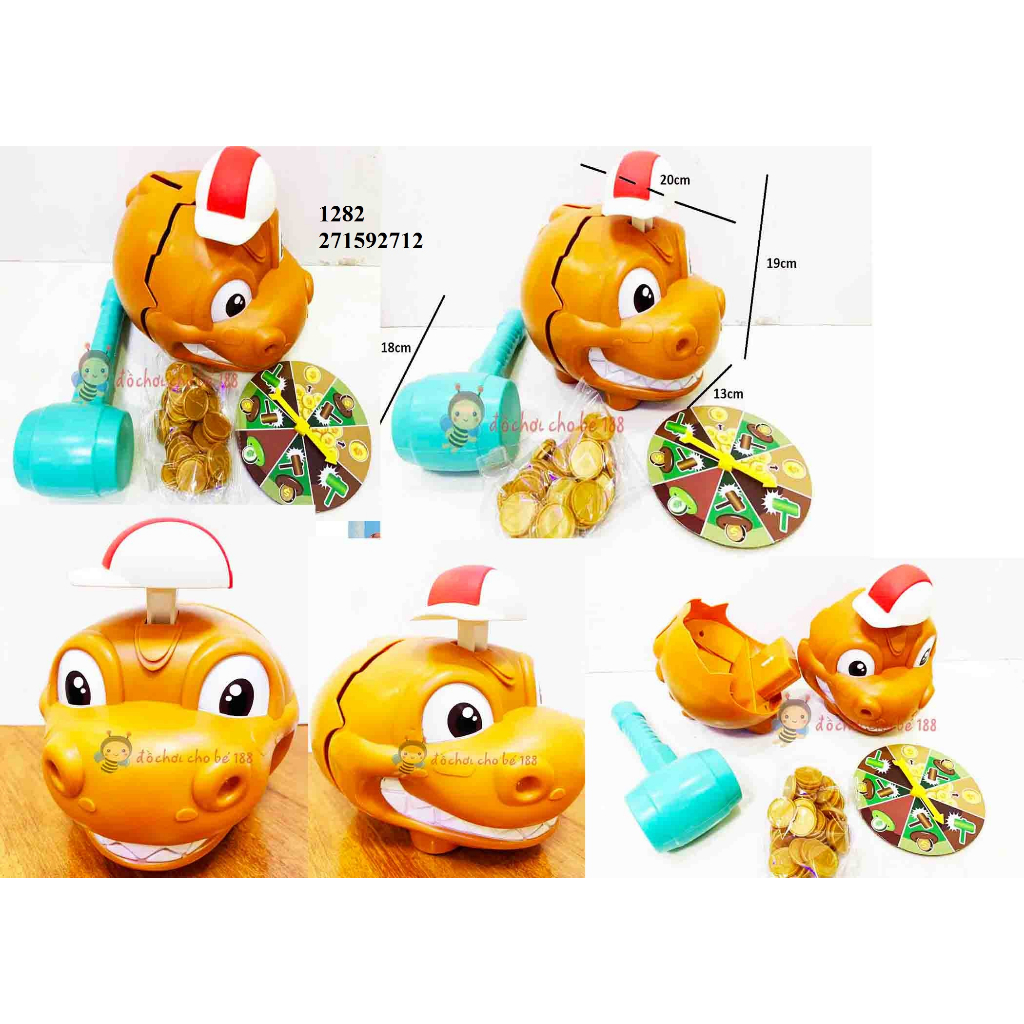 Đồ chơi đập đập heo, đập khủng long lấy vàng trò chơi vui nhộn