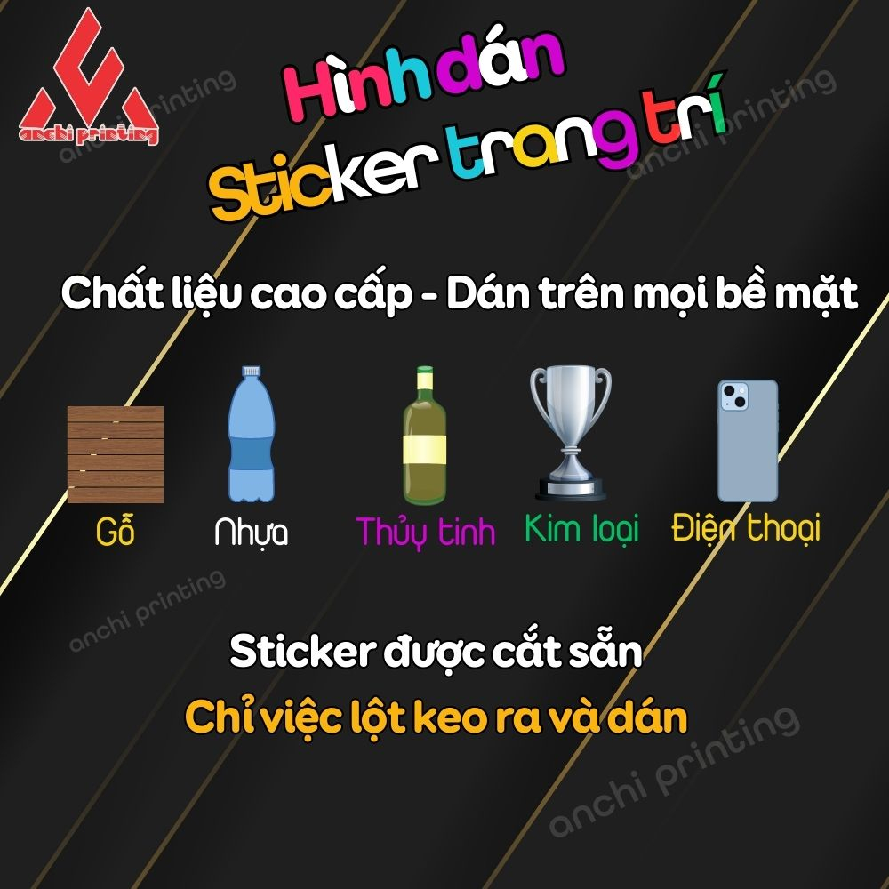 AZSTICKER -Combo 9 sticker logo decal CLB bóng đá  ARSENAL chất liệu chống nước 5 lớp cao cấp