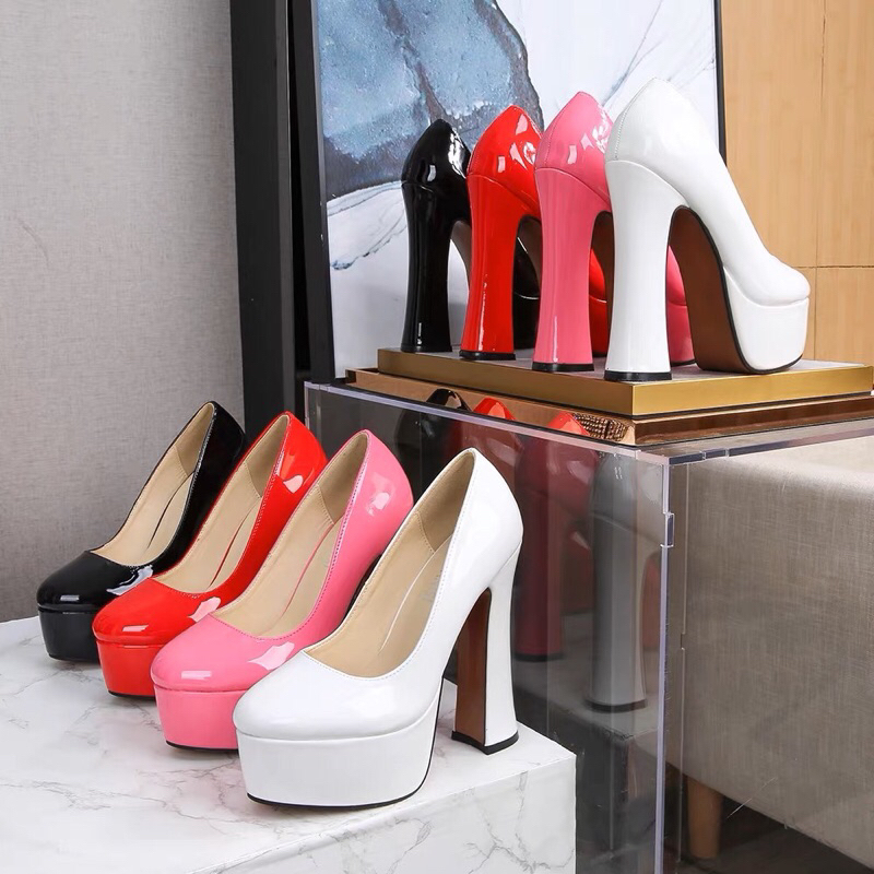 giày dép nữ cao gót 15P hàng QC sang chảnh quý phái Full 3 Màu Đen , trắng ,đỏ Size 35-39