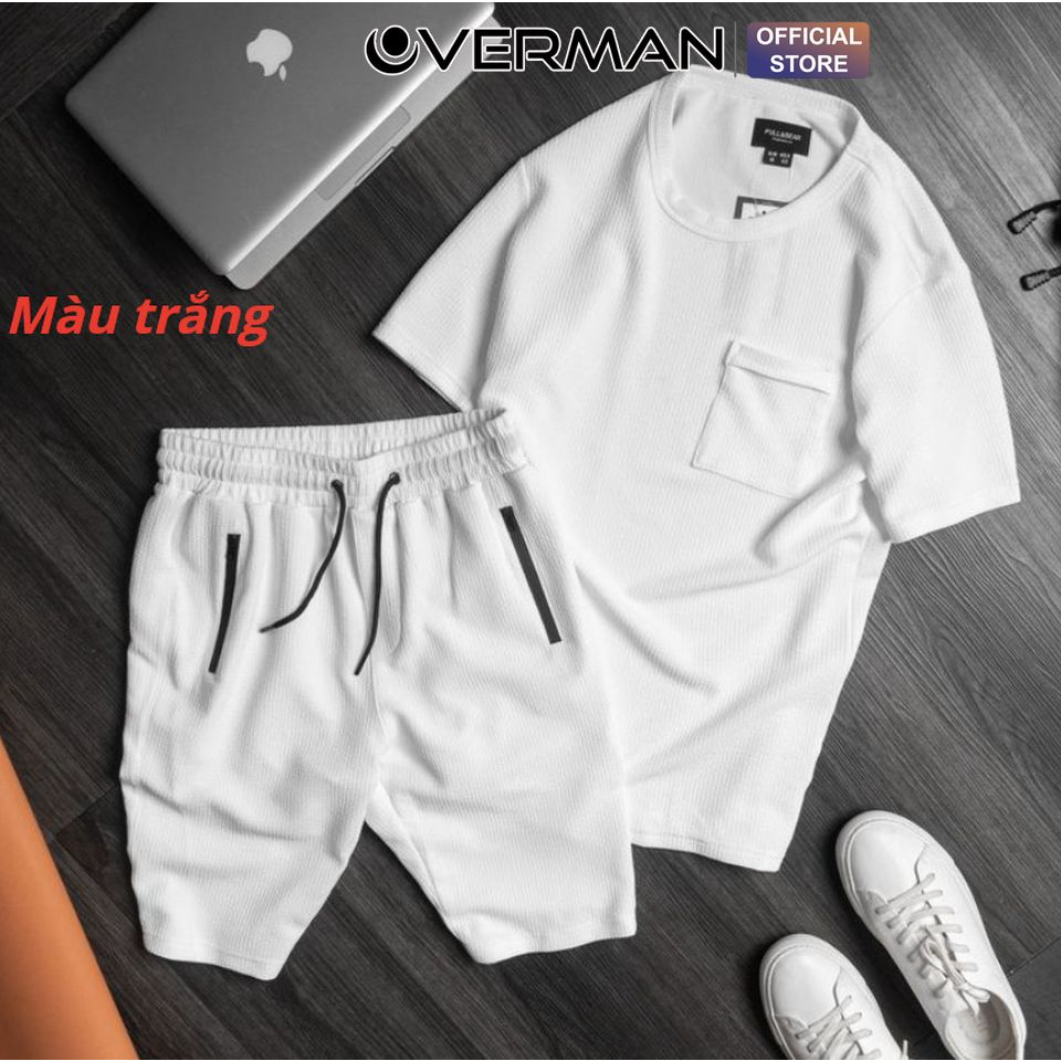 Bộ đồ nam thể thao nam chất xốp Thái cotton mặc nhà, chơi thể thao mùa hè co dãn thoáng mát BX01 - OVERMAN