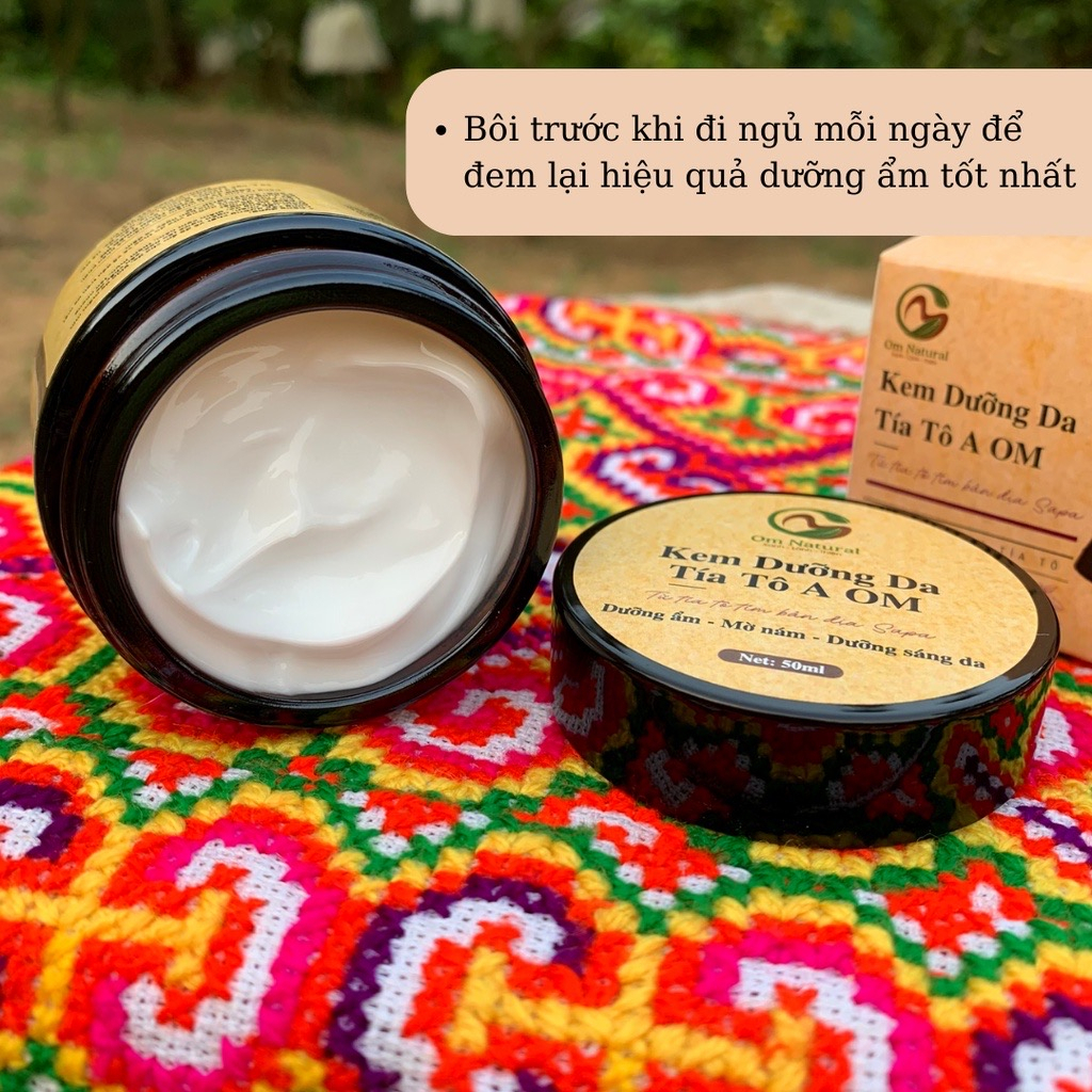 Kem Dưỡng Da Ẩm Tía Tô Giảm Nám A Om 50g