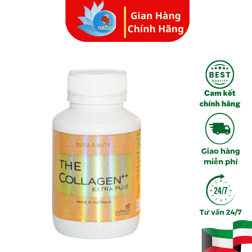 Viên uống The COLLAGEN++ EXTRA PLUS dưỡng da làm đẹp da chống lão hóa giảm nếp nhăn