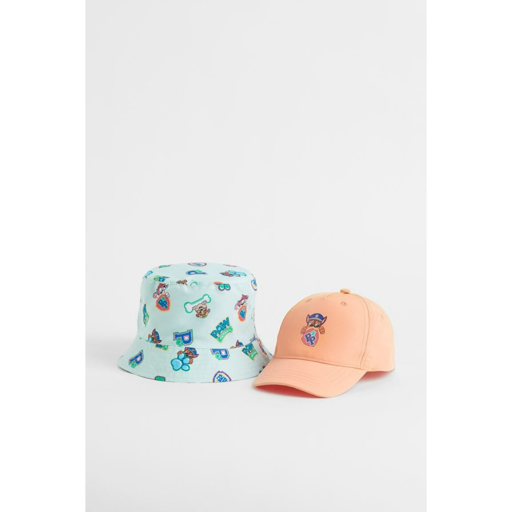 Set 2 mũ lưỡi trai bucket butterfly paw patrol 1063479 HM H&M_authentic US