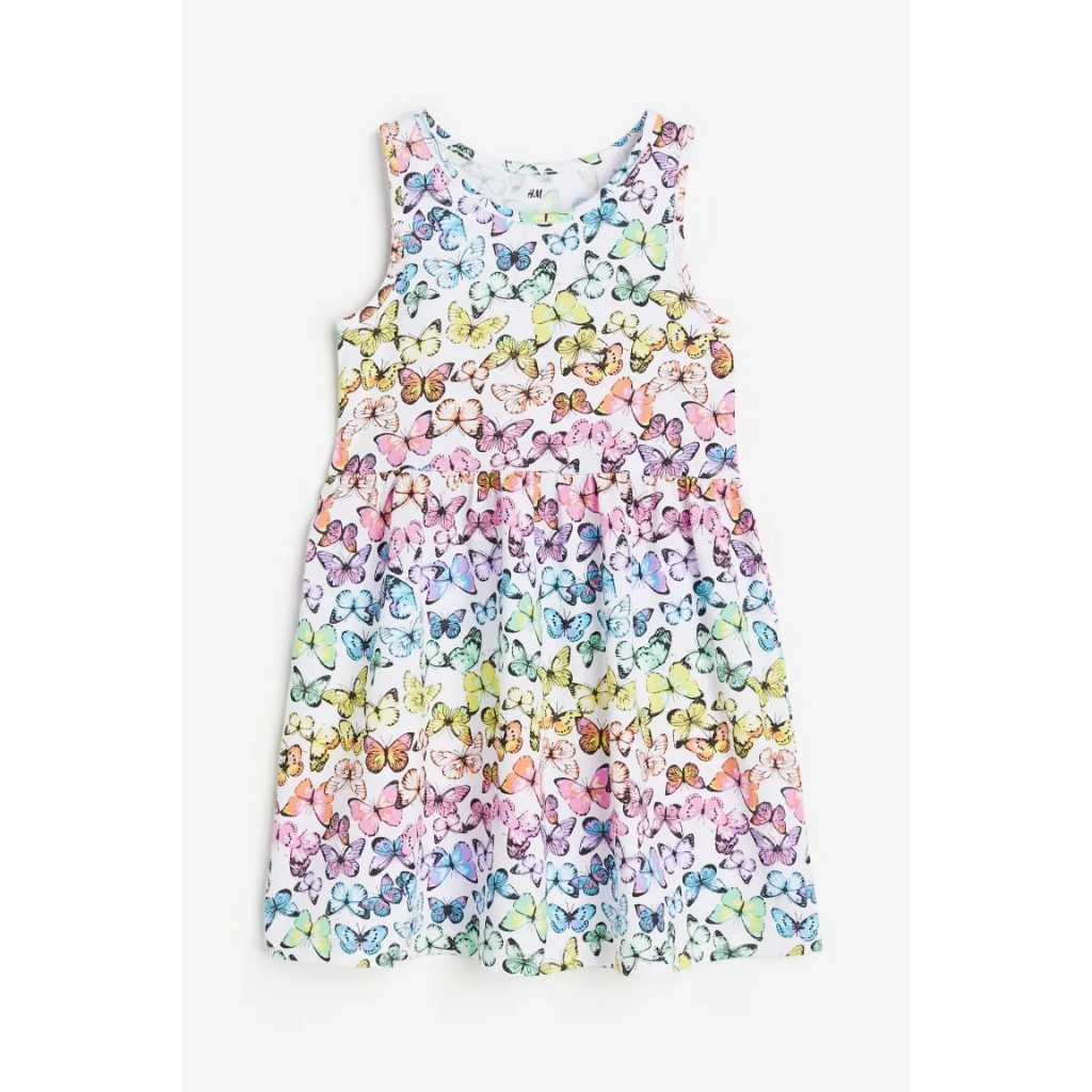 Váy sát nách hồng báo cầu vồng unicorn xanh ice cream hoa khủng long 1157735 HM H&M_authentic US