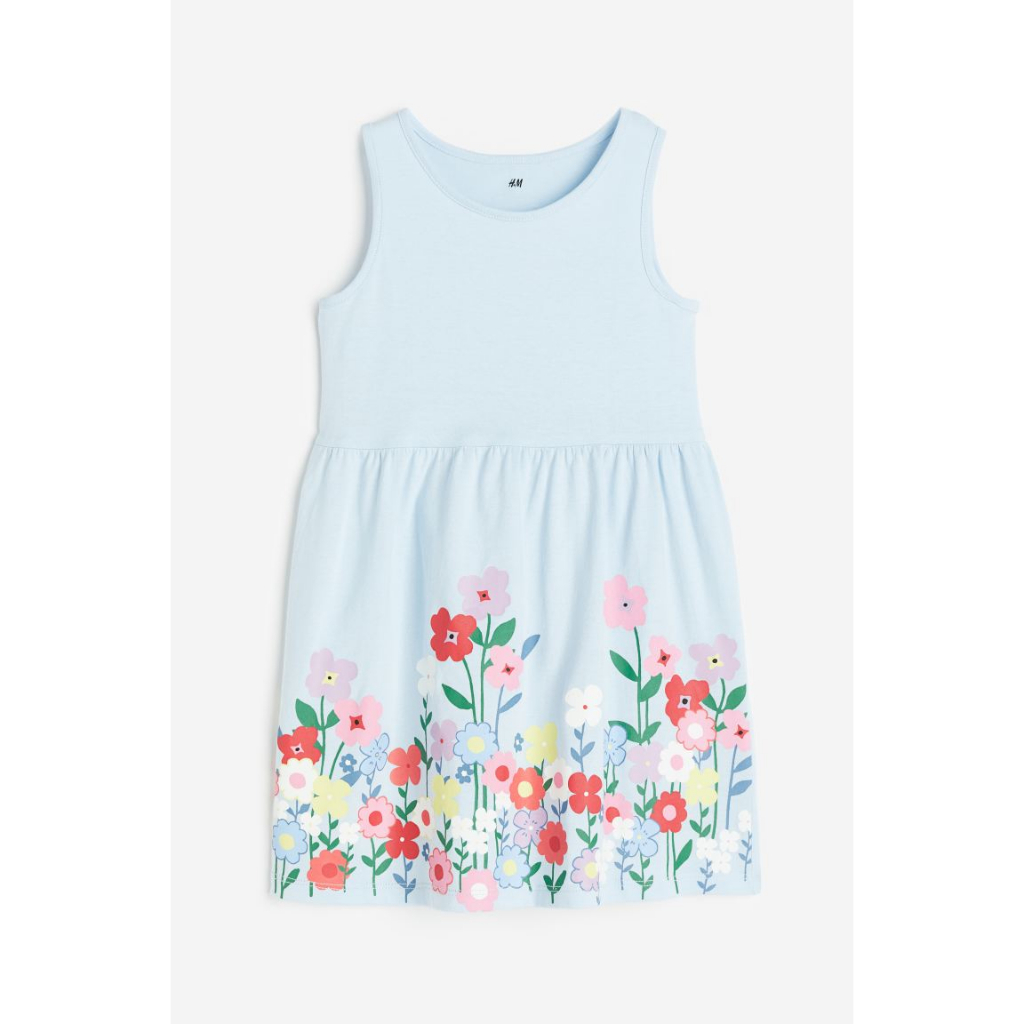 Váy sát nách hồng báo cầu vồng unicorn xanh ice cream hoa khủng long 1157735 HM H&M_authentic US