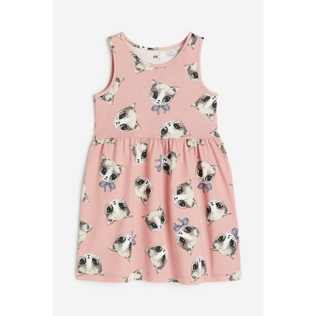 Váy sát nách hồng báo cầu vồng unicorn xanh ice cream hoa khủng long 1157735 HM H&M_authentic US