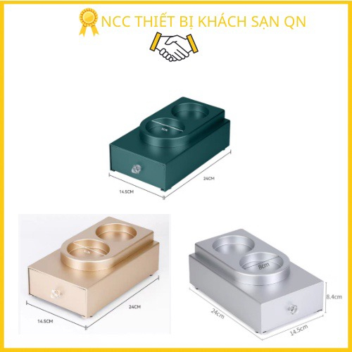Khay Amenities, khay đựng cốc, bàn chải xà bông trong phòng tắm khách sạn. Mầu Xanh/ Mầu Vàng/ Mầu Bạc