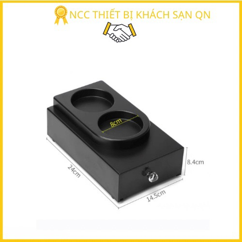 Khay Amenities, khay đựng cốc, bàn chải xà bông trong phòng tắm khách sạn. Mầu Đen