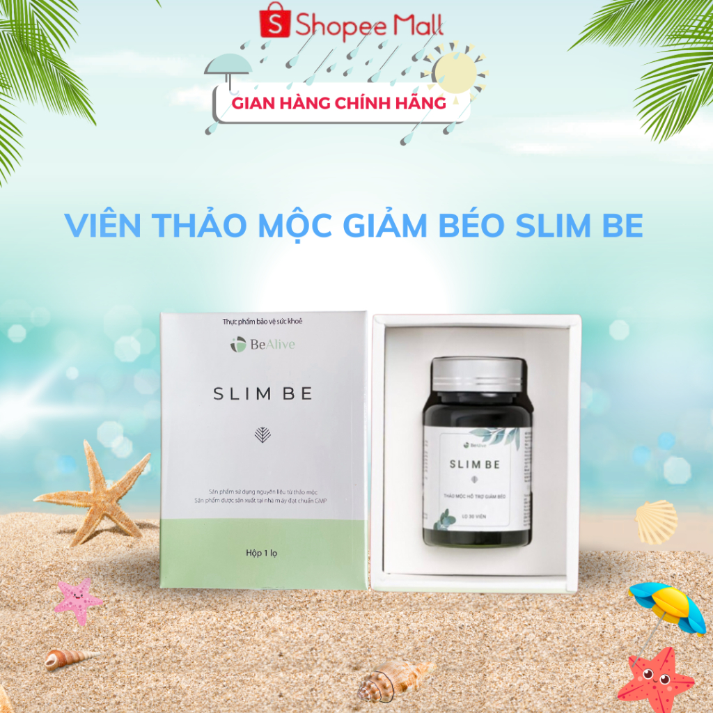Viên thảo mộc Slimbe hỗ trợ giảm cân, kiểm soát cân nặng hiệu quả chính hãng Slim be BeAlive(Hộp 30 viên)