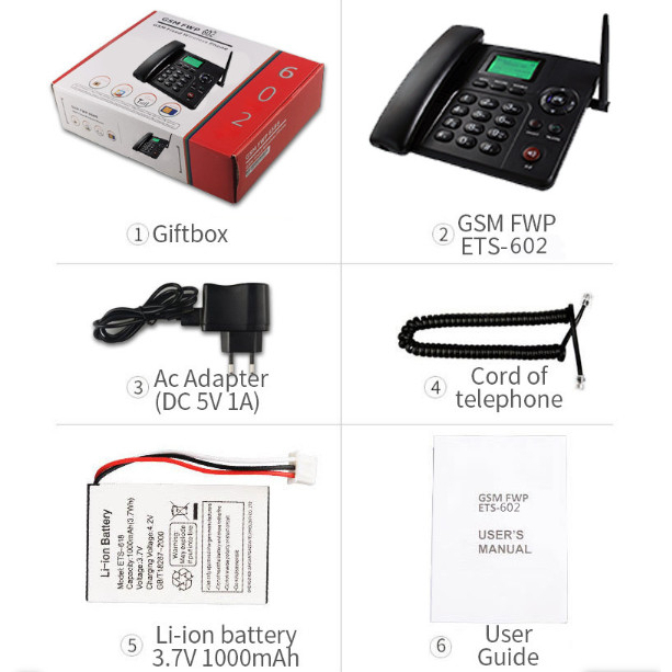 Điện Thoại Bàn Không Dây Lắp Sim Di Động GPhone, HomePhone, VinaPhone, MobiFone, Viettel FWP 602 Cao Cấp
