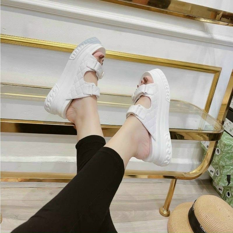 DÉP QUAI NGANG NỮ ĐỘN ĐẾ 7CM SIÊU ÊM CHÂN CHO CÁC NÀNG