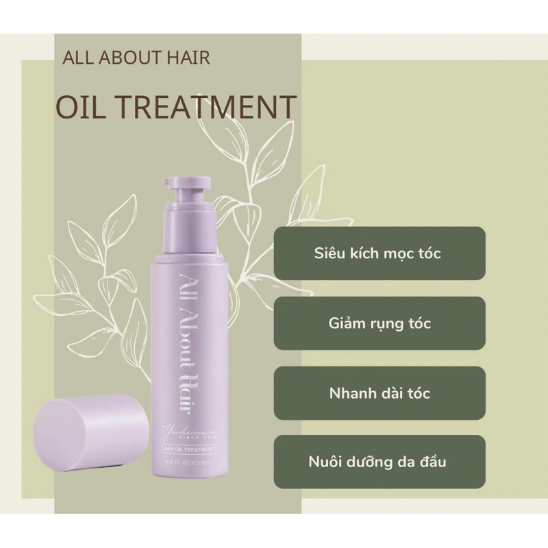 Dầu Ủ Tóc Oil Treatment Giảm Rụng, Kích Mọc, Nhanh Dài Tóc (Tặng Túi Tẩy TBC Da Đầu)