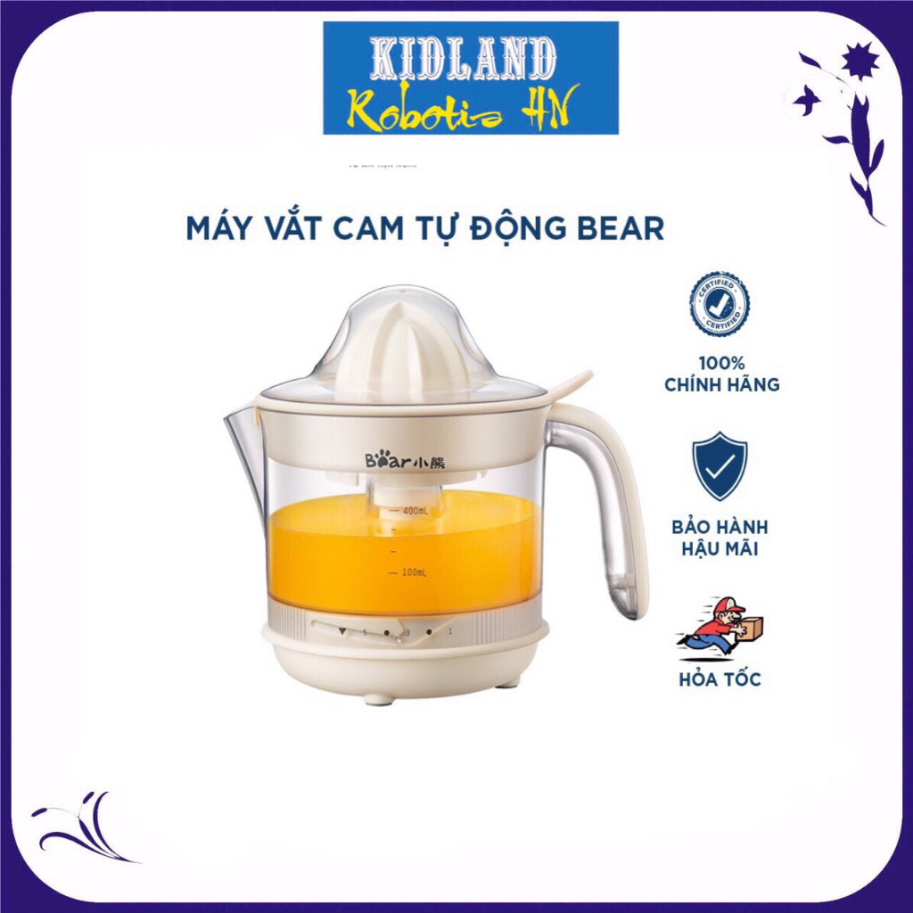 Máy vắt cam Bear CZJ-A04B1 dung tích 400ML, Máy vắt cam tự động thiết kế xoay ép 2 CHIỀU, chất liệu an toàn sức khỏe