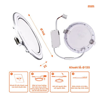 Đèn LED Nanoco Downlight Siêu Mỏng - Hera Series Viền Trắng