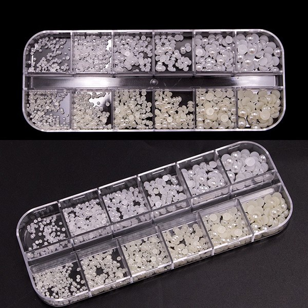 Set 12 trai nửa trắng mix size  - Sushi nail mi