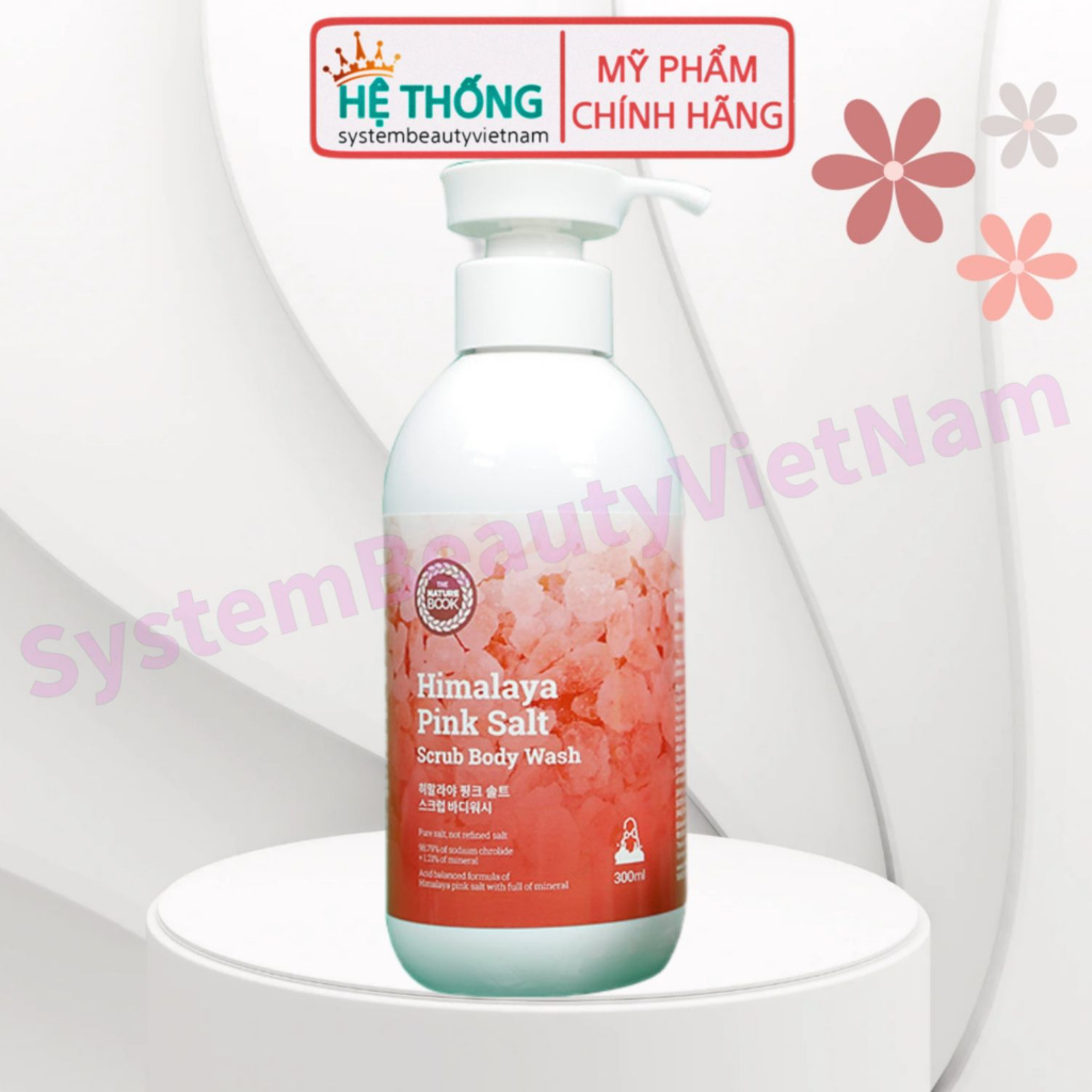 Sữa Tắm Trắng Muối Hồng Himalaya The Nature Book 300ml - HIMALAYA PINK SALT SCRUB BODY WASH