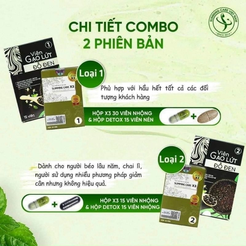 *Chính Hãng Chẽck QR *Viên Thảo Mộc Slimming Care X3 Chính Hãng Kèm Detox