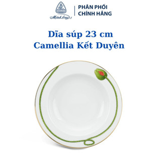 Dĩa súp minh long 23 cm - camellia - kết duyên