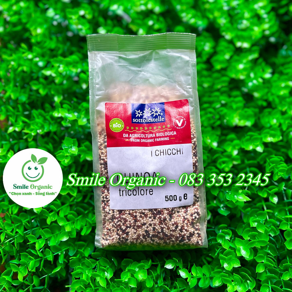 Hạt diêm mạch quinoa 3 màu hữu cơ SOTTOLESTELLE 500g/100g - - Nhà hữu cơ