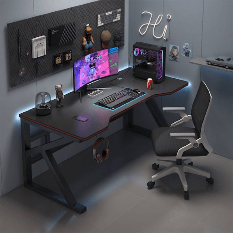 BÀN CHỮ K GAMING MẶT BO GÓC TẶNG TEM DÁN, BÀN PC CHƠI GAME CAO CẤP