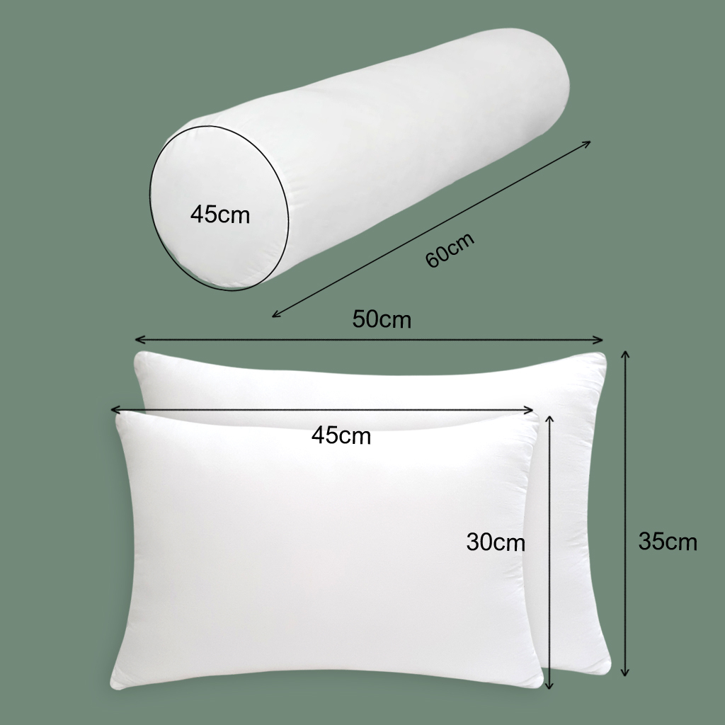 Ruột gối trẻ em 35x50 30x50 30x45 23x60 cm Fami88 Bedding, lõi gối hơi cao cấp bông Basic Microfiber mềm êm kháng khuẩn